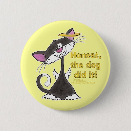 Cat Angel Button (Vorderseite)