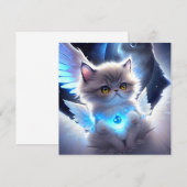 Cat Angel Fantasy Mitteilungskarte (Vorne/Hinten)