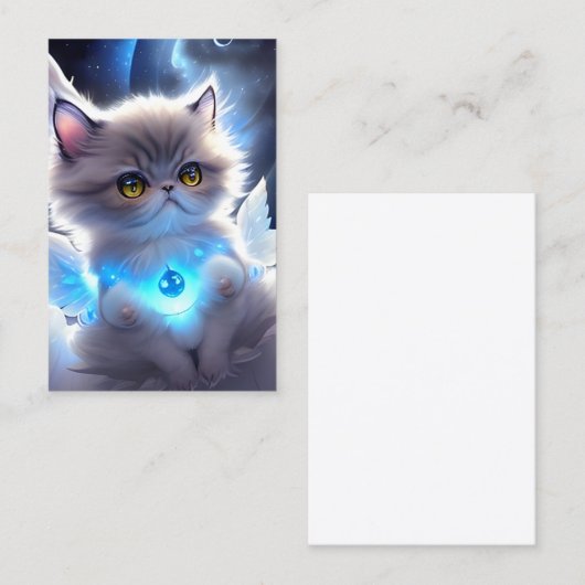 Cat Angel Fantasy Visitenkarte (Vorne/Hinten)