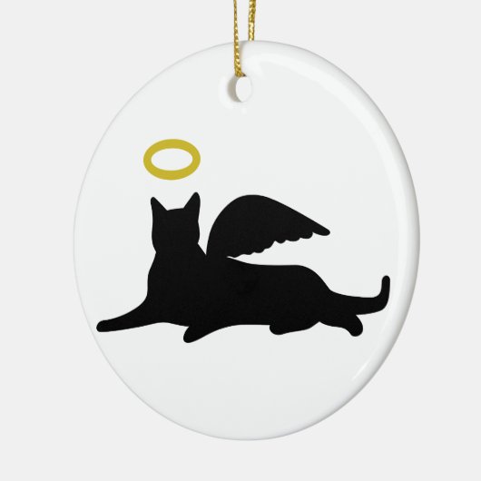 Cat Angel Keramik Ornament (Links)