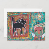 Cat Angel Postkarte (Vorne/Hinten)