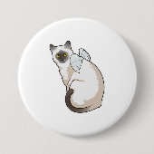 Cat Angel wings Button (Vorderseite)