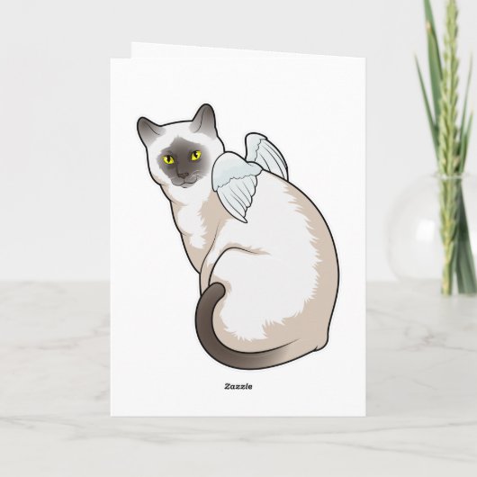 Cat Angel wings Karte (Rückseite)