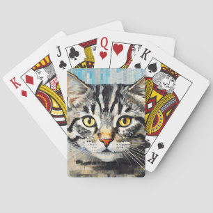 Cat Animal Pet Art Deco Paint Mosaic Spielkarten