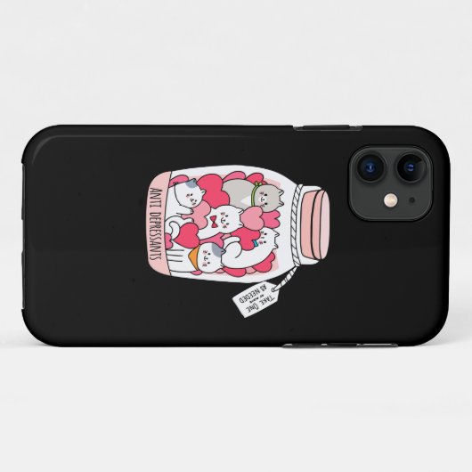 Cat Antidepressant Funny Cat Lover Gift Case-Mate iPhone Hülle (Rückseite (Horizontal))
