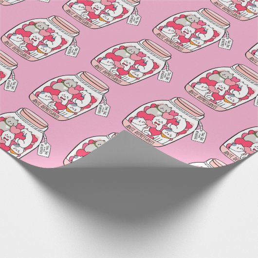 Cat Antidepressant Funny Cat Lover Gift Geschenkpapier (Ecke)