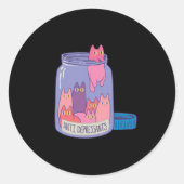 Cat-Antidepressiva Runder Aufkleber (Vorderseite)