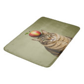 Cat Apple Badematte (Schrägansicht)