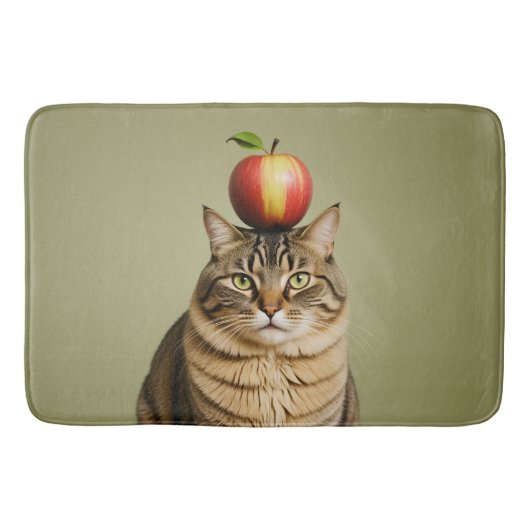 Cat Apple Badematte (Vorderseite)