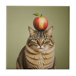 Cat Apple Fliese