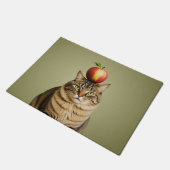 Cat Apple Fußmatte (Schrägansicht)