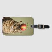 Cat Apple Gepäckanhänger (Vorderseite (Horizontal))