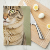 Cat Apple Geschirrtuch (Viertel Falte)