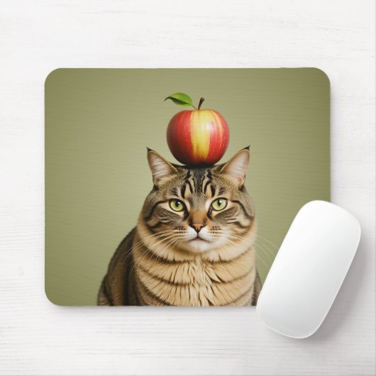 Cat Apple Mousepad (Mit Mouse)