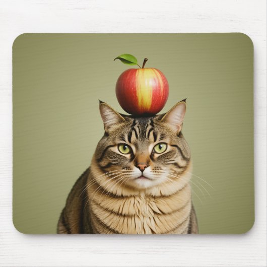 Cat Apple Mousepad (Vorne)
