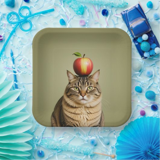 Cat Apple Pappteller (Party)