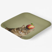 Cat Apple Pappteller (Gewinkelt)