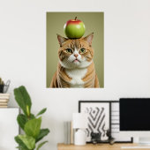 Cat Apple Poster (Heimbüro)
