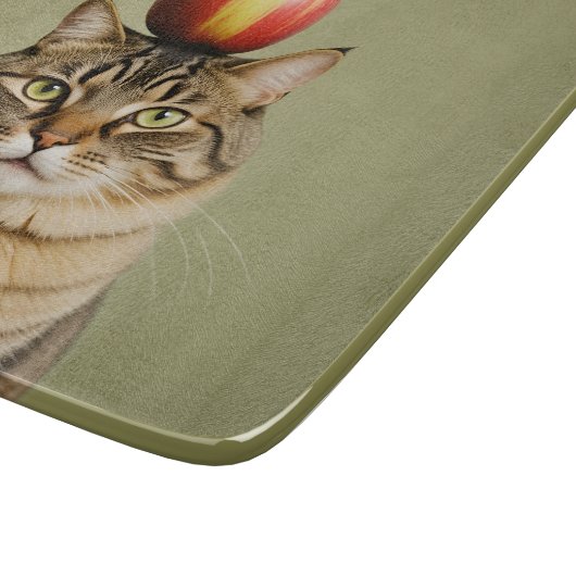 Cat Apple Schneidebrett (Ecke)