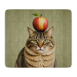 Cat Apple Schneidebrett