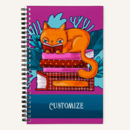 Cat Approved Books Pink Custom Notebook Notizblock