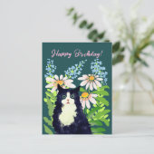 Cat Aquarell Glückwunsch Geburtstag Feiertagspostkarte (Stehend Vorderseite)