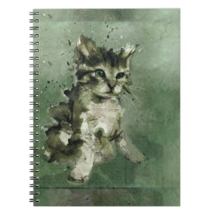 Cat Aquarell Notizblock