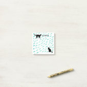 Cat-Aquarelldesign-Sonderanweisung Post-it Klebezettel (Auf Schreibtisch)