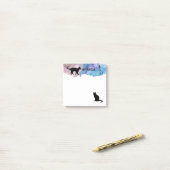 Cat-Aquarelldesign-Sonderanweisung Post-it Klebezettel (Auf Schreibtisch)