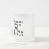 CAT ARBEITET BESSERES LEBEN MATTGLASTASSE (Vorderseite Links)