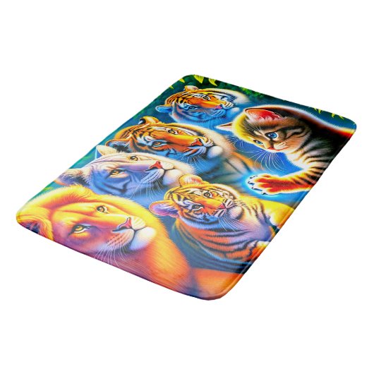 Cat Art Badematte (Schrägansicht)