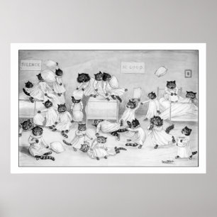 Cat Art by Louis Wain 1900 Poster