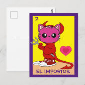 Cat Art Card, The Imposter, Postcard Postkarte (Vorne/Hinten)