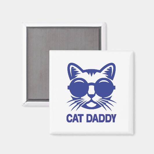 Cat Art Cat Daddy Magnet (Vorderseite/Rückseite)