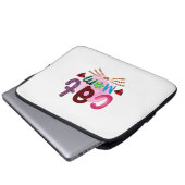 Cat Art Cat Mama_2 Laptopschutzhülle (Vorne Knopf)