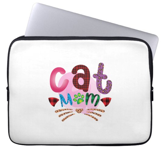 Cat Art Cat Mama_2 Laptopschutzhülle (Vorderseite)