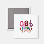 Cat Art Cat Mama_2 Magnet (Vorderseite/Rückseite)