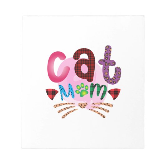 Cat Art Cat Mama_2 Notizblock (Vorderseite)