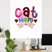 Cat Art Cat Mama_2 Poster (Heimbüro)
