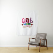 Cat Art Cat Mama_2 Wandteppich (Beispiel)
