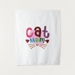 Cat Art Cat Mama_2 Wandteppich