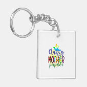 Cat Art Classy Mother Pupper Schlüsselanhänger (Vorderseite links)