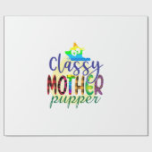 Cat Art Classy Mutter Pupper Geschenkpapier (Flach)