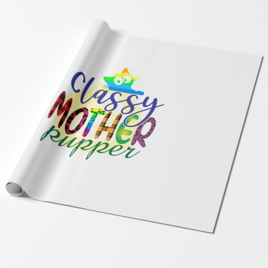Cat Art Classy Mutter Pupper Geschenkpapier (Ungerollt)