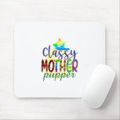 Cat Art Classy Mutter Pupper Mousepad (Mit Mouse)