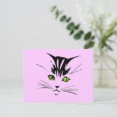 Cat Art Design Postkarte (Stehend Vorderseite)
