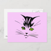 Cat Art Design Postkarte (Vorne/Hinten)
