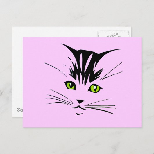Cat Art Design Postkarte (Vorne/Hinten)
