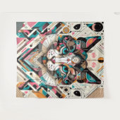 Cat Art Design Wandteppich (Vorderseite (Horizontal))