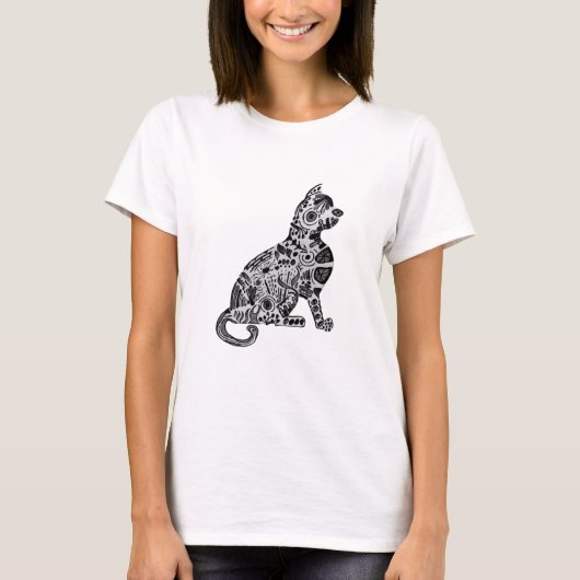 CAT ART DRAWING HANDMADE T-Shirt (Vorderseite)